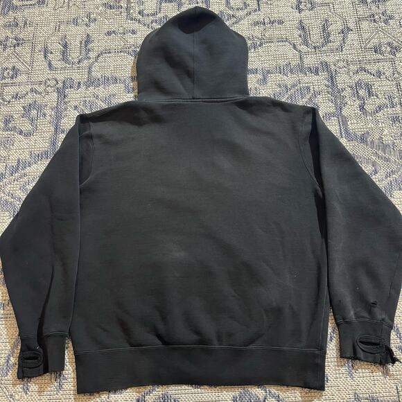 VTG Y2K Element Skater Black Graphic AOP Hoodie Faded and Distressed SZ M - Picture 3 of 6
